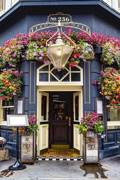 Londres Reino Unido Octubre 2019 Antiguo Pub Tradicional Cervecería Entrada — Foto de Stock