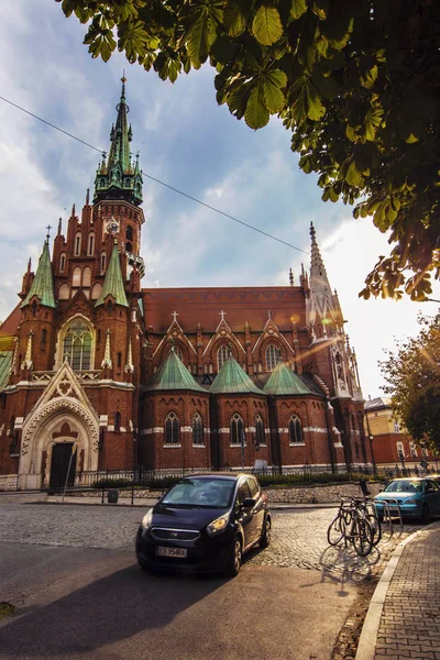 Krakau Polen August 2019 Schöne Aussendetails Der Joseph Kirche Sonnigen — Stockfoto