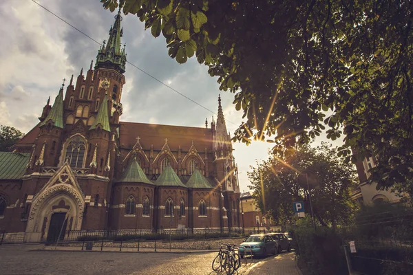 Krakau Polen August 2019 Schöne Aussendetails Der Joseph Kirche Sonnigen — Stockfoto