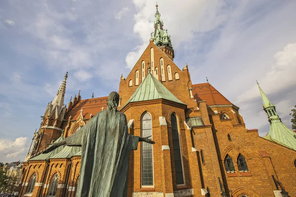 Krakau Polen August 2019 Schöne Außenfassade Der Josefs Kirche Sonnigen — Stockfoto