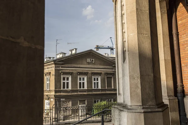 Krakow Polonia Agosto 2019 Antigua Casa Histórica Barrio Judío Cracovia —  Fotos de Stock