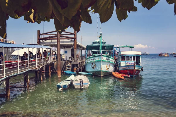 Koh Tao Tailândia Abril 2019 Koh Tao Cais Ferry Koh — Fotografia de Stock