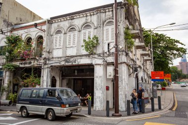 Çin şehrinde işlek cadde, Kuala Lumpur, Malezya