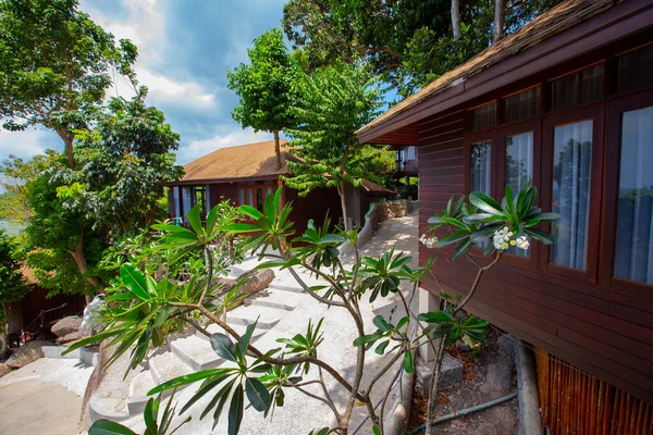 Koh Tao Thailand April 2019 Traditionelle Villa Bungalow Oder Haus — Stockfoto
