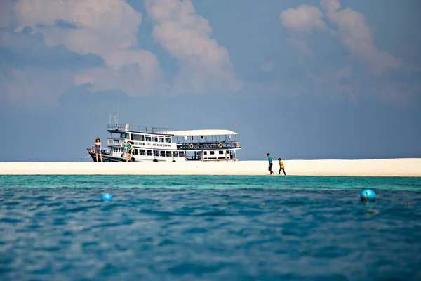 Boat Sea Tortoise Water Koh Tao Island Close Nang Yuan — Stock Photo, Image