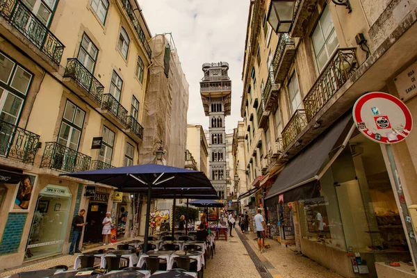 Lisbon Portugal Haziran 2016 Lizbon Portekiz Santa Justa Nın Tarihi — Stok fotoğraf