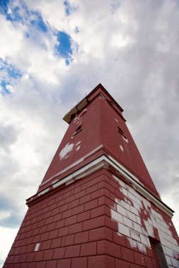 UKRAINE - Temmuz 2020: Hablovskiy Deniz feneri sahada, Mykolaiv bölgesi, Ukrayna