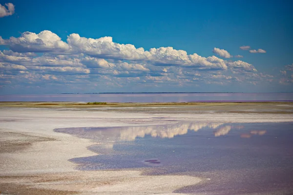 Salt Sjö Landskap Kherson Regionen Ukraina Sjön Sivash Salt — Stockfoto