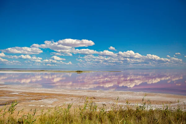 Пейзаж Соленого Озера Херсонской Области Украины Сивашское Солёное Озеро — стоковое фото