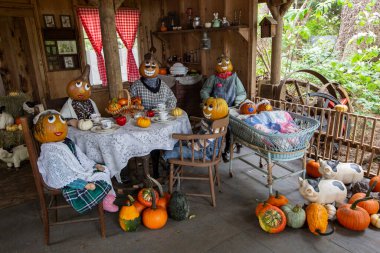 Balkabağı kompozisyonu Laity Pumpkin Patch, British Columbia, 