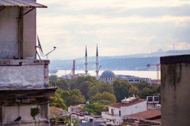 İstanbul çatı terasından hava manzarası, Beyoğlu İstanbul bölgesi, Türkiye