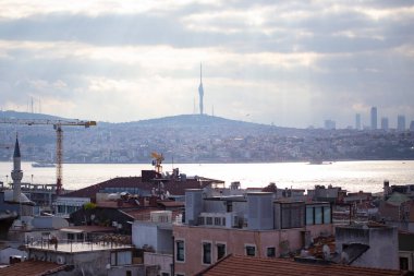 İstanbul çatı terasından hava manzarası, Beyoğlu İstanbul bölgesi, Türkiye