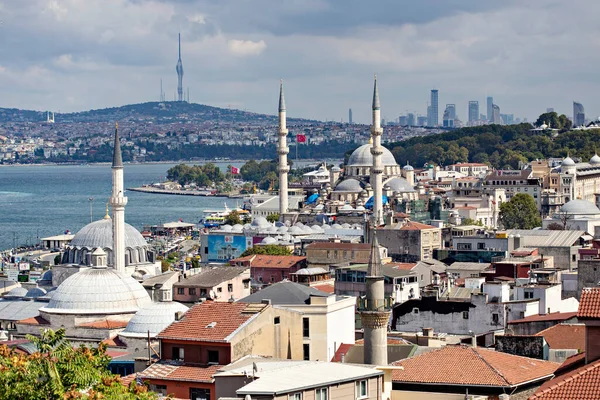 İSTANBUL, TURKEY - Eylül 2020: İstanbul 'un İstanbul' daki Süleyman Camii 'nden havadan görünüşü