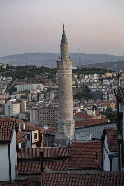 Sunset View Ankara City Ankara Old Castle Aerial View House — Stock Photo, Image