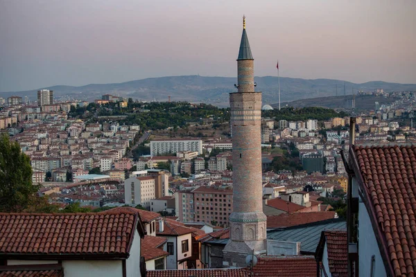 Vista Sul Tramonto Della Città Ankara Dal Castello Vecchio Ankara — Foto Stock