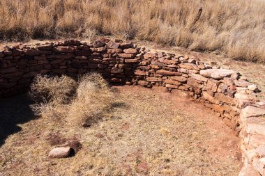 Eskiler Kiva Pueblo, New Mexico yakınında. Yerli Anasazi olarak da adlandırılan Antik Hintliler descendents vardır.