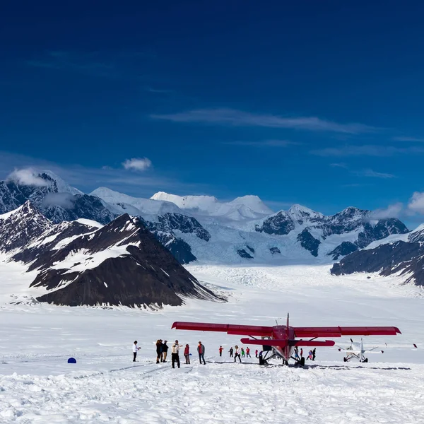 Wandern Auf Den Gletschern Alaska Gebirge Bei Denali — Stockfoto