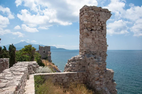 Ruiny Hradu Pythagorion Ostrově Samos Egejském Moři Řecko Stock Snímky