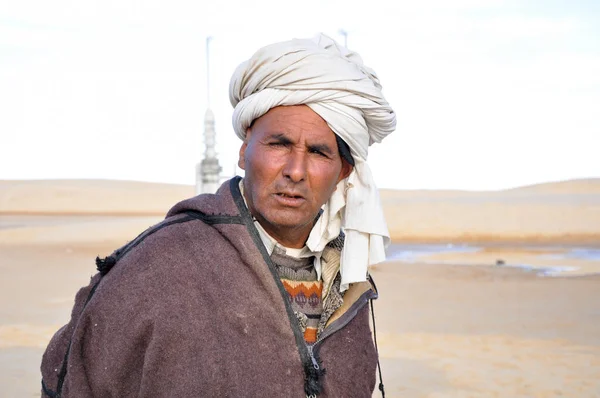 Chott Jerid Saharaöknen Tunisien Februari 2009 Bärsärkagång Som Bor Öknen — Stockfoto