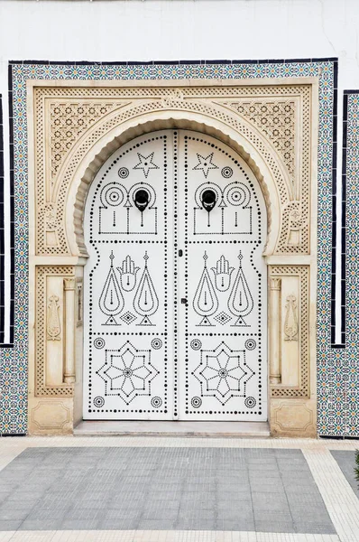 Traditionele Oude Geschilderde Deur Sidi Bou Said Tunesië — Stockfoto