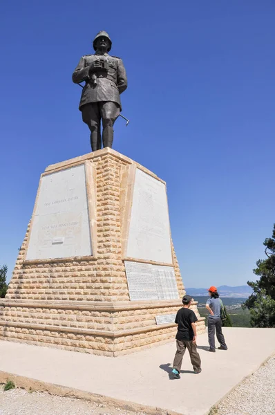 Canakkale Turkiet Juni 2011 Staty Ataturk Vid Chunuk Bair Första — Stockfoto