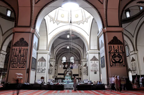Bursa Turquía Junio 2011 Una Vista Interior Gran Mezquita Ulu — Foto de Stock