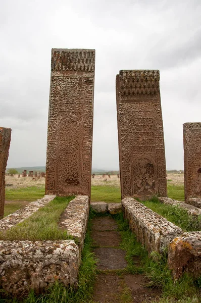 Bitlis Turquía Mayo 2011 Ahlat Seljukian Cemetery Lápidas Del Período —  Fotos de Stock