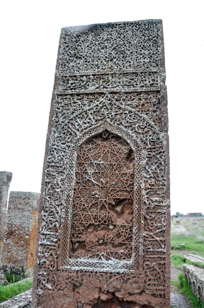 Bitlis Turecko Května 2011 Ahlat Seljukian Cemetery Náhrobní Kameny Období — Stock fotografie