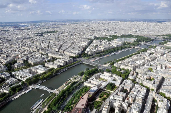 Paris Juli 2010 Eiffeltornet Utsikt Utsikt Från Eiffeltornet Till Staden — Stockfoto
