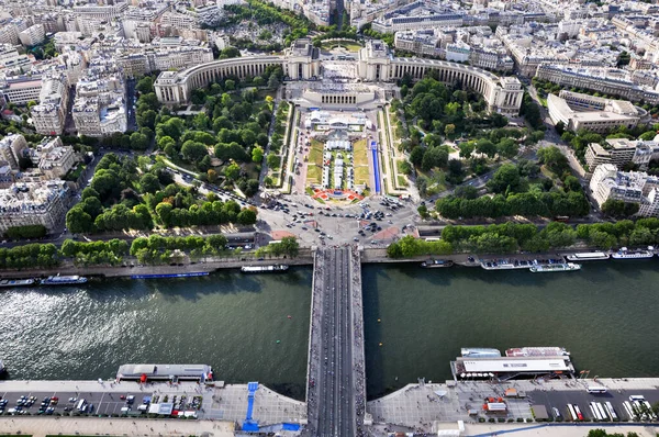 Paris Juli 2010 Eiffeltornet Utsikt Utsikt Från Eiffeltornet Till Staden — Stockfoto