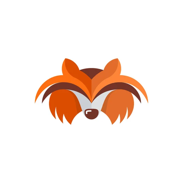 Soyut fox logosu şablonu. Güzel ve sıradışı tilki yüz iş Şirket ve tasarım stüdyo için. Vektör çizim.