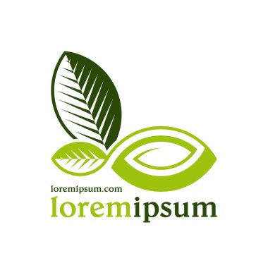Güzel yeşil yapraklar logo şablonu. Güzellik salonları, dükkanlar ve Tıp Merkezleri için. Şirket kimliği, reklam, afiş, broşür, afiş, web ve el ilanı için yaratıcı ve modern sembolü.