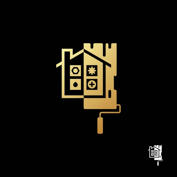 Logo gold home Vector Art Stock Images Depositphotos