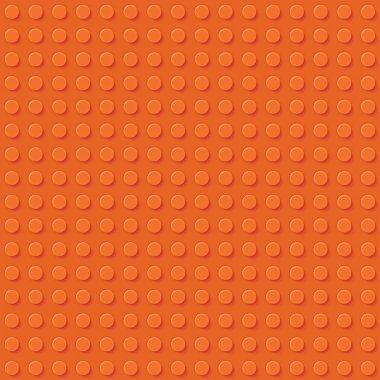 Mükemmel parlak yüksek kalite turuncu sorunsuz plastik inşaat saç. Tatlı parlak plastik inşaat blok ideal vektör arka plan. Reklam, afiş, broşür, web ve el ilanı için. CMYK