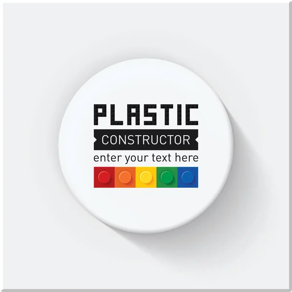 Vektör çizim. Yüksek kaliteli parlak büyük beyaz detay metin şablonu ile plastik bir Oluşturucu. Reklam, afiş, broşür, afiş, web ve el ilanı için yaratıcı ve modern çerçeve. CMYK