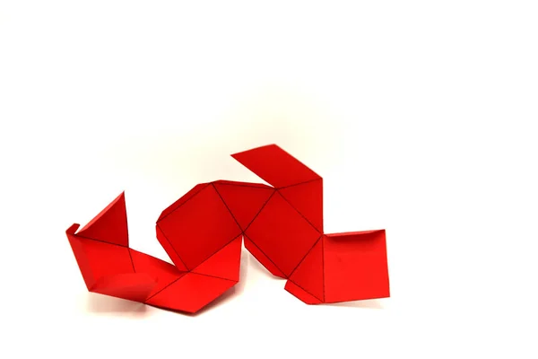 Geometría neta de Cuboctahedron. Forma de 2 dimensiones plegable para formar una forma 3d o un sólido. Figuras 3D desplegadas . — Foto de Stock