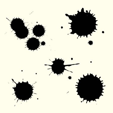 Düşen sıvı tarafından kaynaklanan siyah lekeler