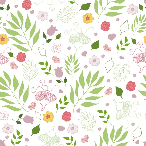 Floral Seamless Pattern Vector Illustration — Stock Vector