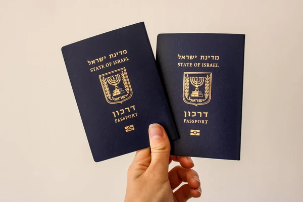 Passaporto Straniero Israele Darkons Mano Immagine Stock