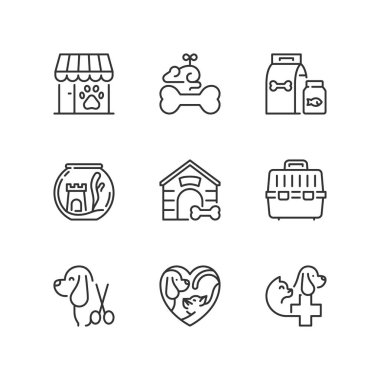 Anahat simgeleri. Evcil hayvan mağazası