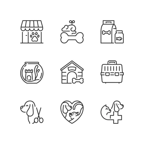 Esboza iconos. Tienda de mascotas — Archivo Imágenes Vectoriales