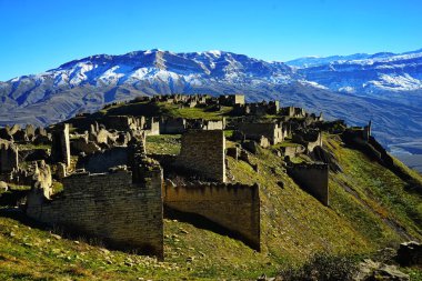 Gaptsah. Ölü kasaba. Güney Dağıstan. Rusya.