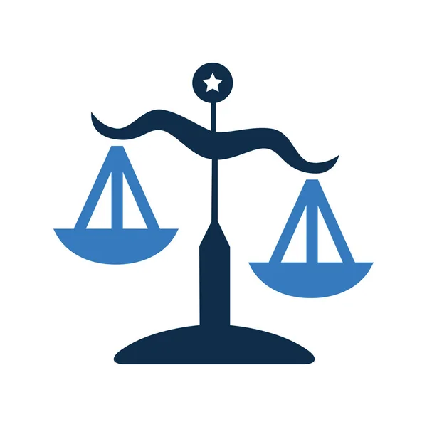 Equilibrio Justicia Vector Icono — Vector de stock