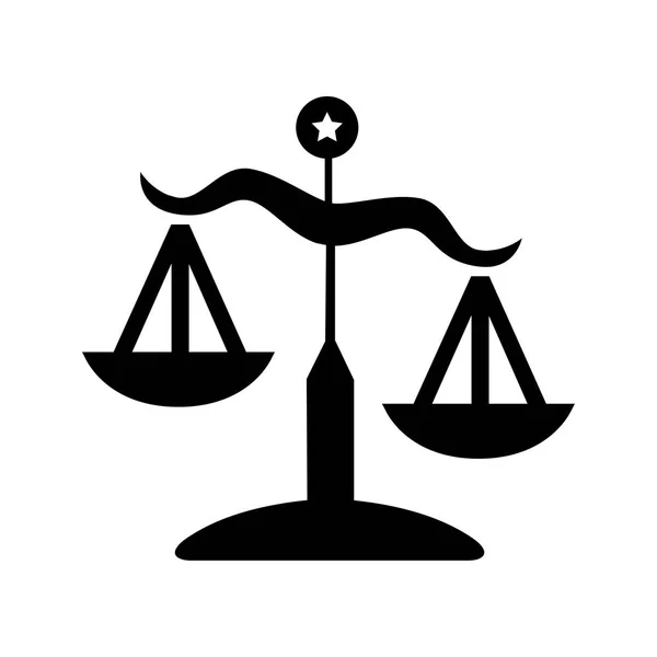 Equilibrio Justicia Vector Icono — Archivo Imágenes Vectoriales