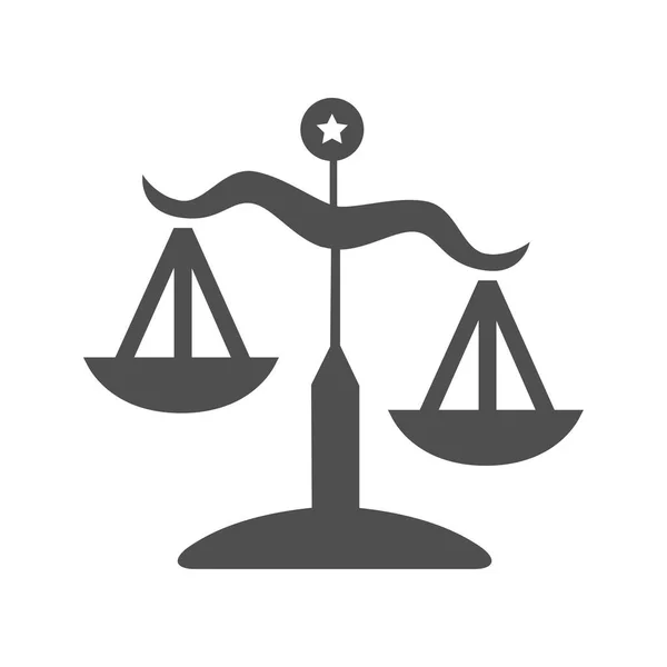 Equilibrio Giustizia Icona Vettoriale — Vettoriale Stock