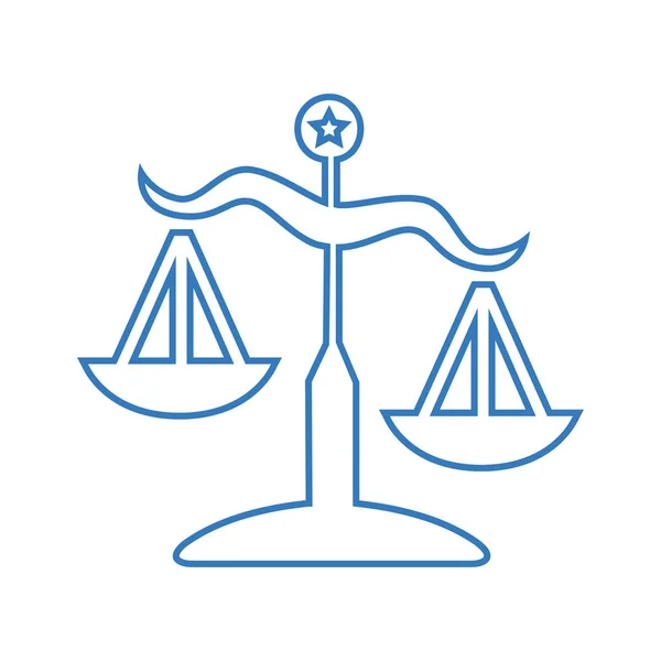 Equilibrio Justicia Vector Icono — Vector de stock