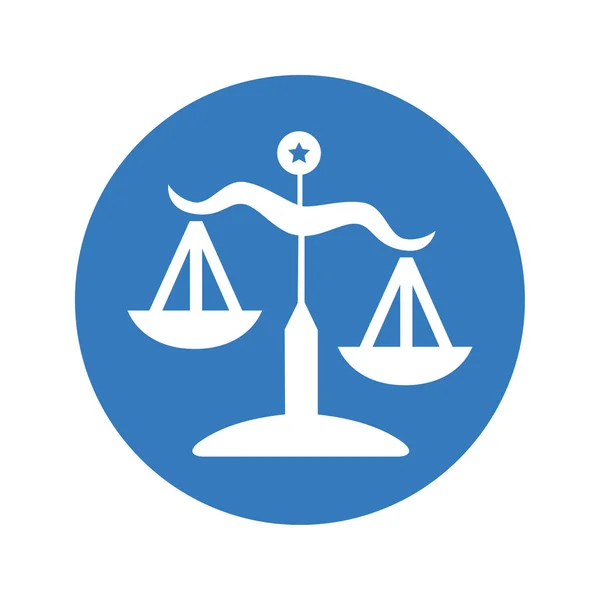 Equilibrio Justicia Vector Icono — Vector de stock