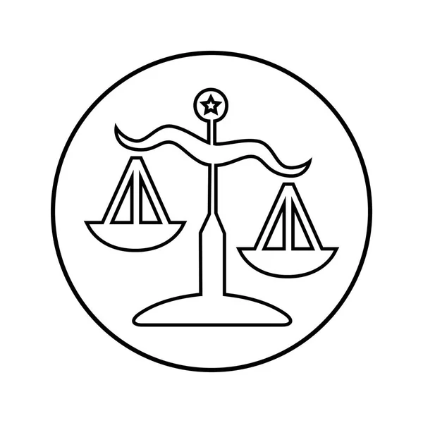 Equilibrio Justicia Vector Icono — Archivo Imágenes Vectoriales