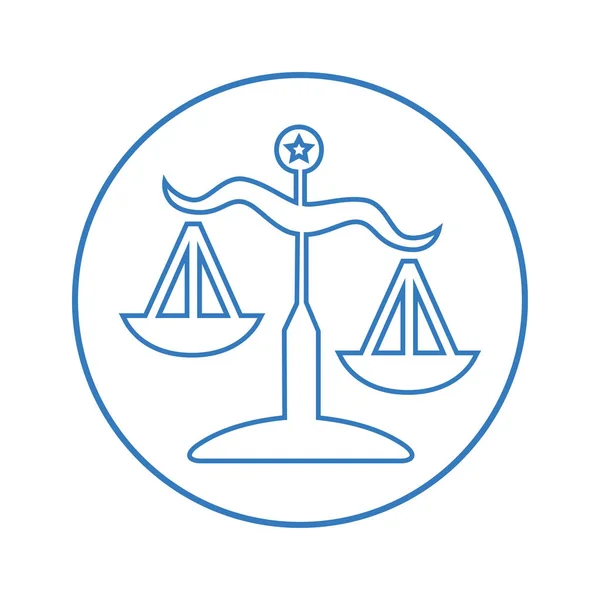 Equilibrio Giustizia Icona Vettoriale — Vettoriale Stock