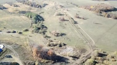 İlkbahar Rus doğa, bir helikopter ile çekim